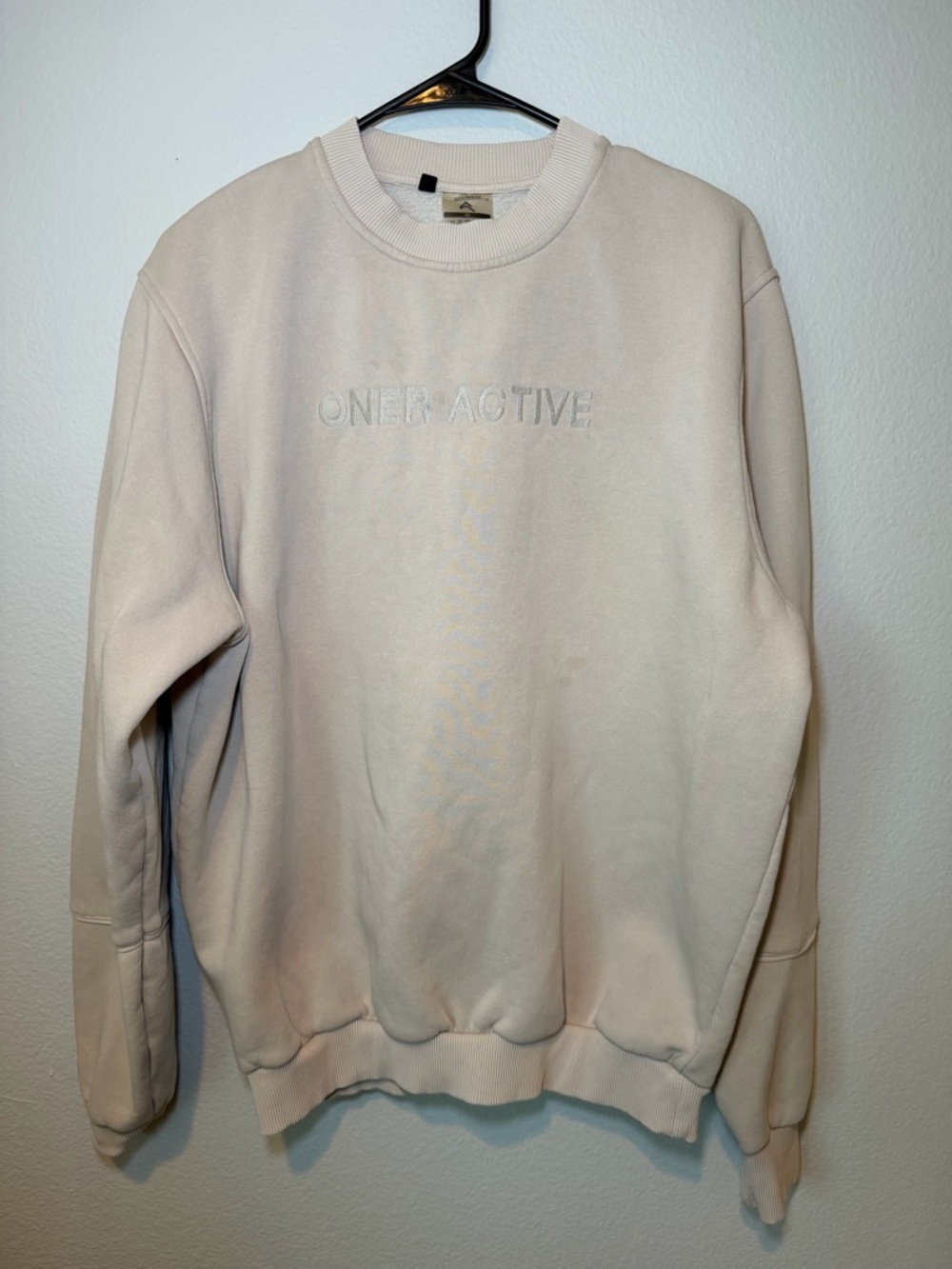 Oner Active Men’s XS Crewneck Sweatshirt - Light Cream-Flawed
